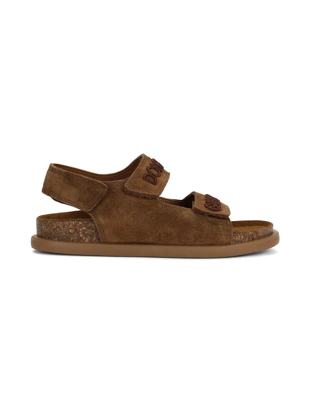 Dolce & Gabbana Kids Sandalen met geborduurd logo - Bruin