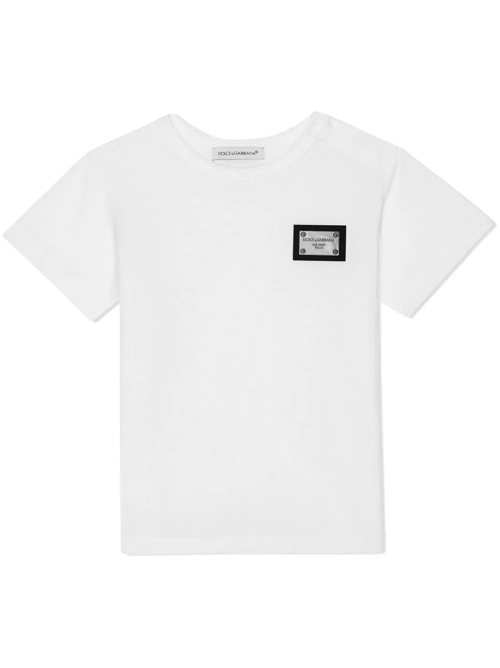 

Dolce & Gabbana Kids logo plaque cotton T-shirt - White