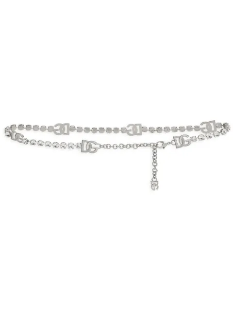 Dolce & Gabbana KIM DOLCE&GABBANA DG-logo rhinestone belt WLO4S2W1111 - 0