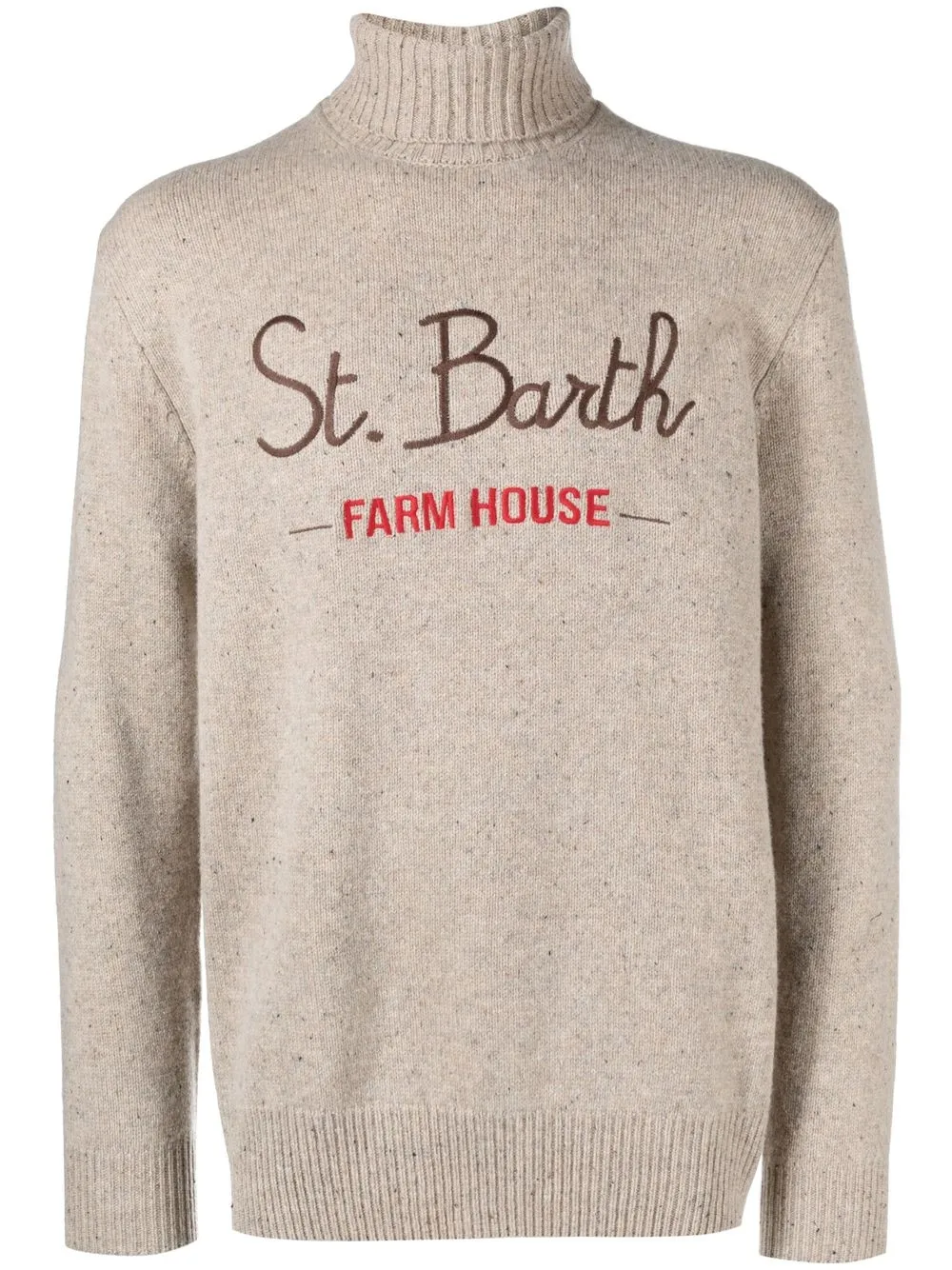 

MC2 Saint Barth logo-print jumper - Neutrals