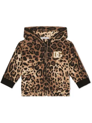 Dolce Gabbana Kids Hoodie Con Animal Print Farfetch