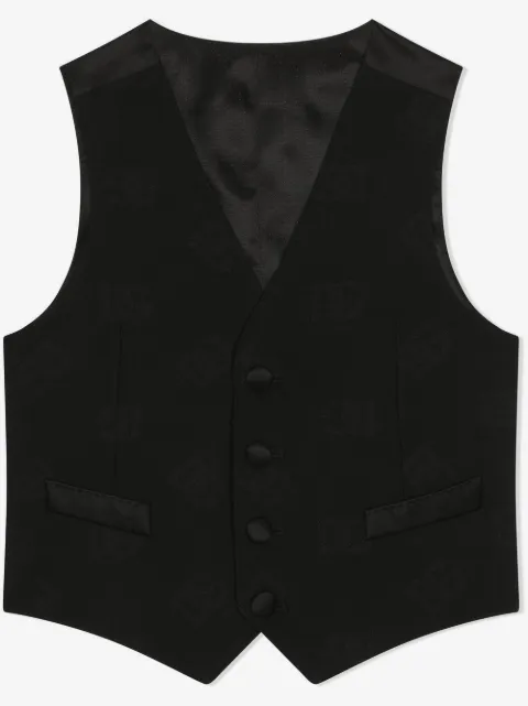 Dolce & Gabbana Kids Wollen spencer met DG-logo jacquard