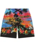 Dolce & Gabbana Kids sunset floral-print shorts - Multicolour