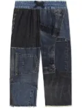 Dolce & Gabbana Kids patchwork drawstring shorts - Blue