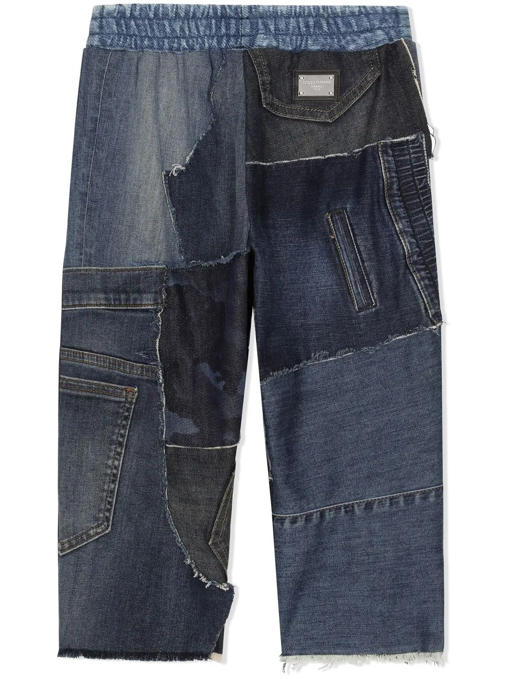 Dolce & Gabbana Kids Bermuda com patchwork e ajuste no cós | Image 2