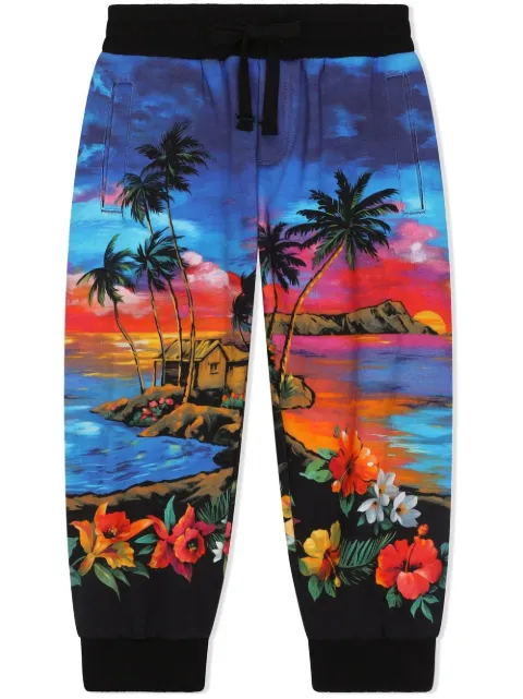 Dolce & Gabbana Kids graphic-print tapered sweatpants