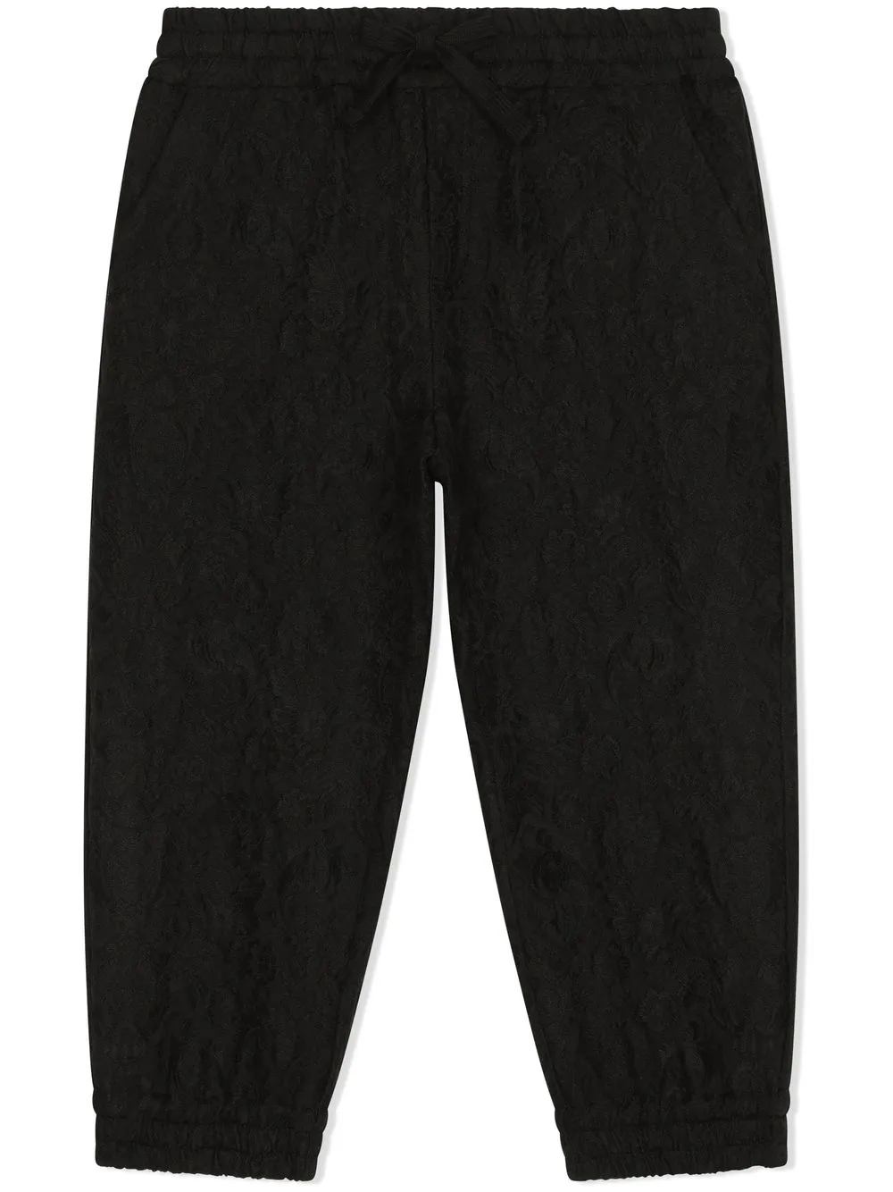 Dolce & Gabbana Kids pants con cordones en la pretina - Negro