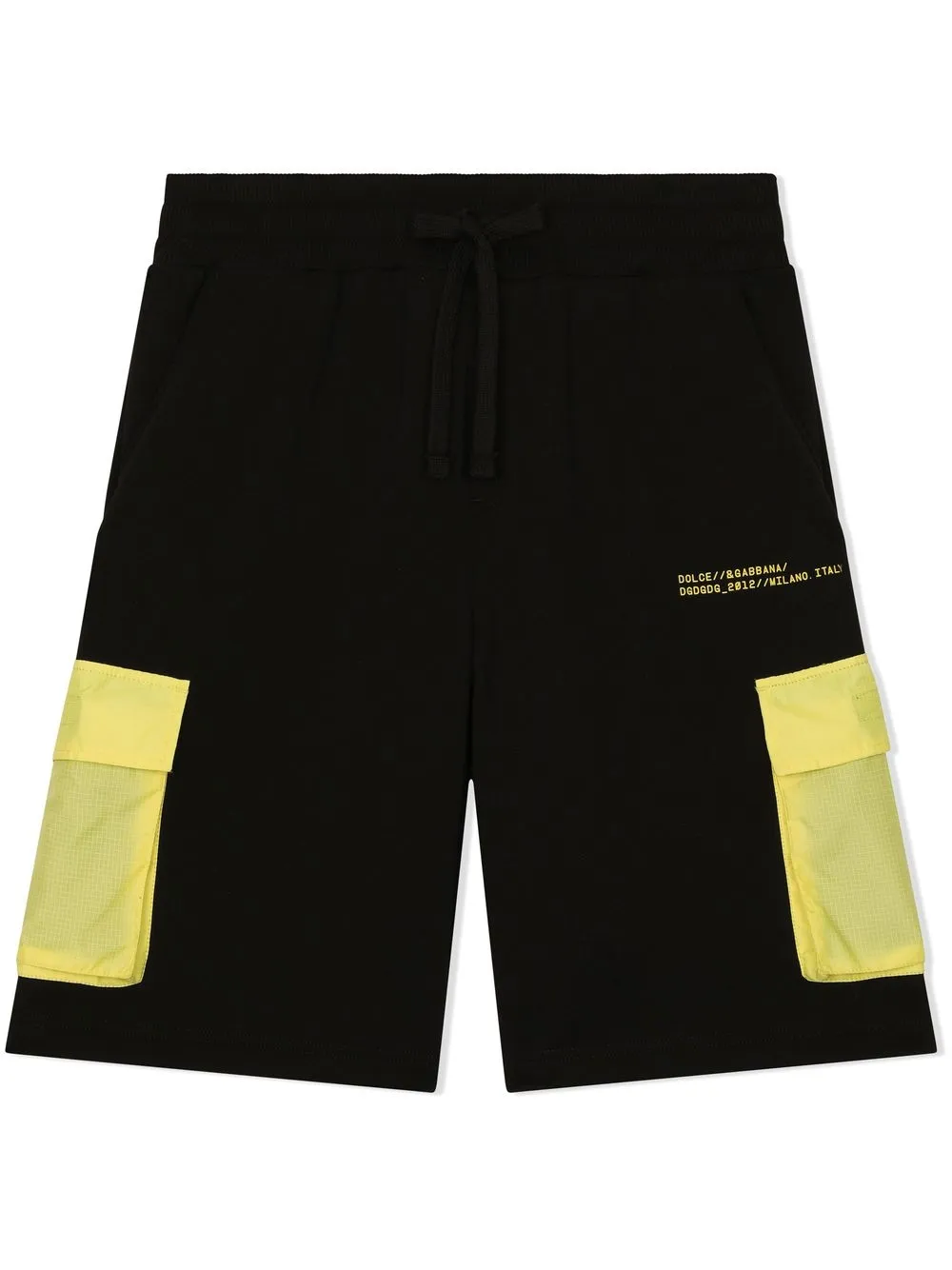 

Dolce & Gabbana Kids patch-pocket track shorts - Black