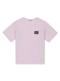 Dolce & Gabbana Kids logo-tag cotton T-shirt - Pink