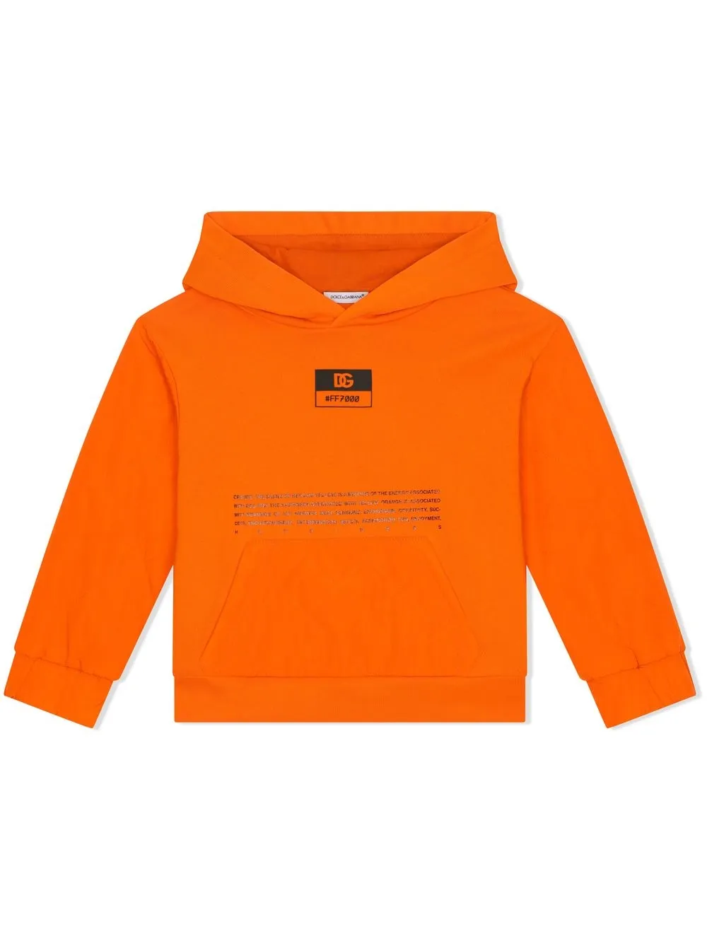 

Dolce & Gabbana Kids hoodie con logo estampado - Naranja
