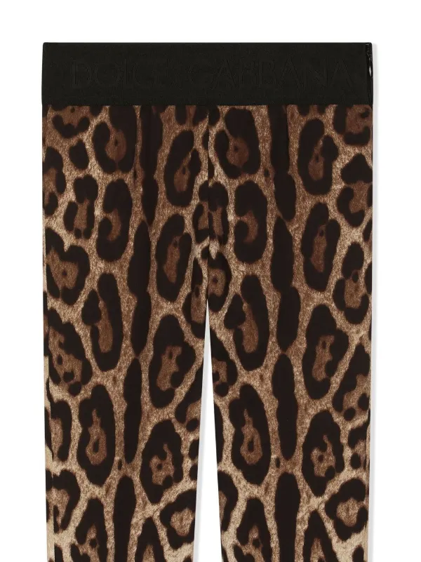 Dolce Gabbana Kids leopard-print stretch-silk Leggings Brown FARFETCH  IN - Main Image