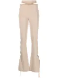ANDREĀDAMO cut-out detail bootcut trousers - Neutrals
