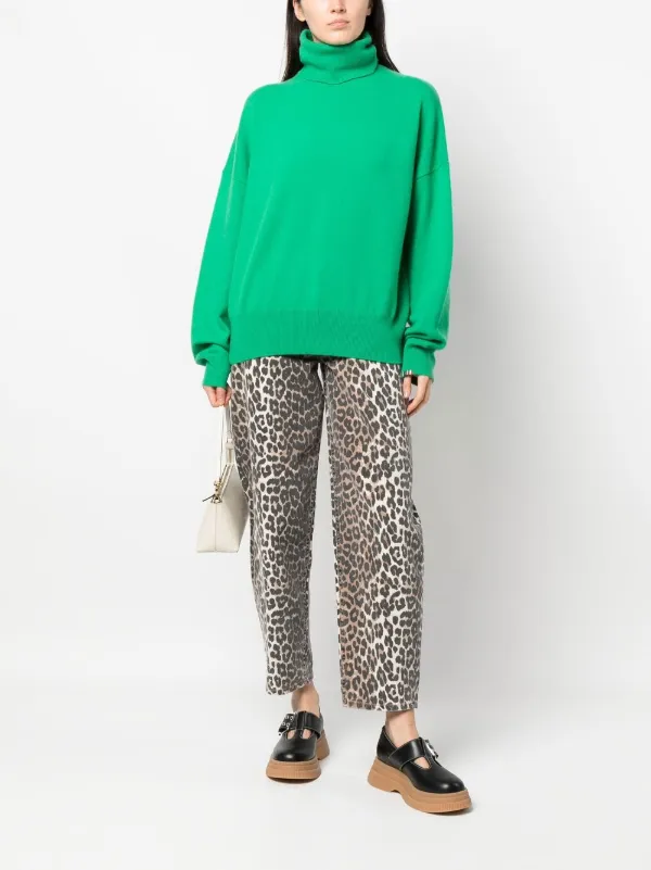 GANNI leopard-print Tapered Jeans | Neutrals | FARFETCH
