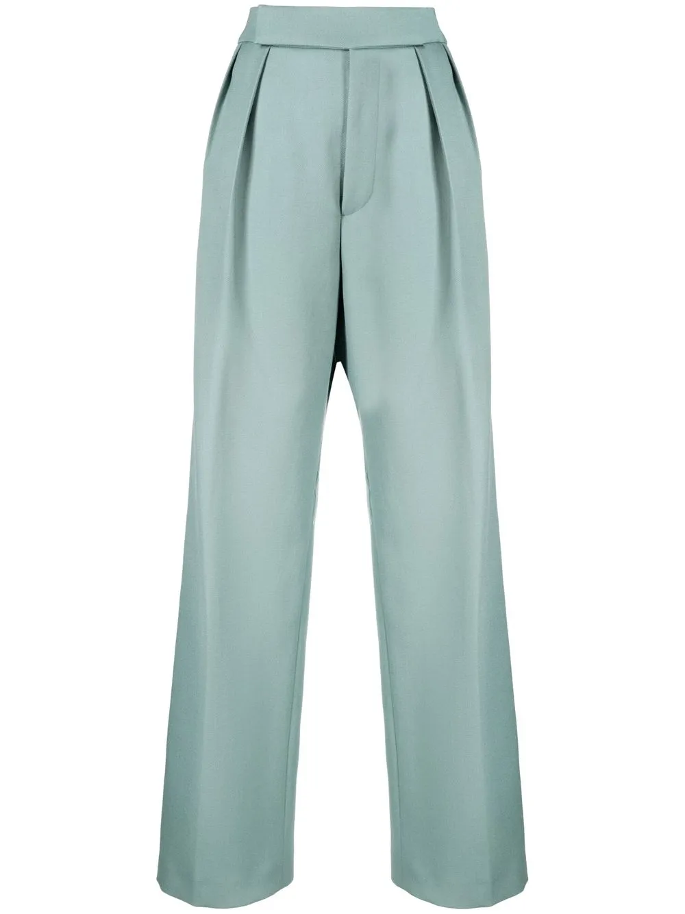 

Christian Wijnants pleated high-waisted trousers - Green