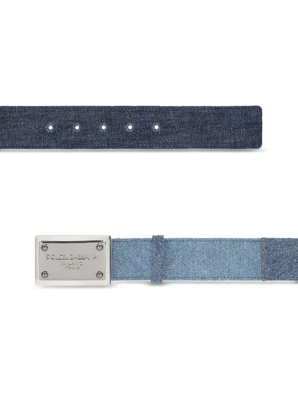 Dolce & Gabbana パッチワークデニム ベルト | ブルー | FARFETCH JP