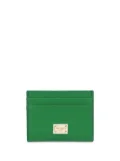 Dolce & Gabbana logo-tag leather card holder - Green