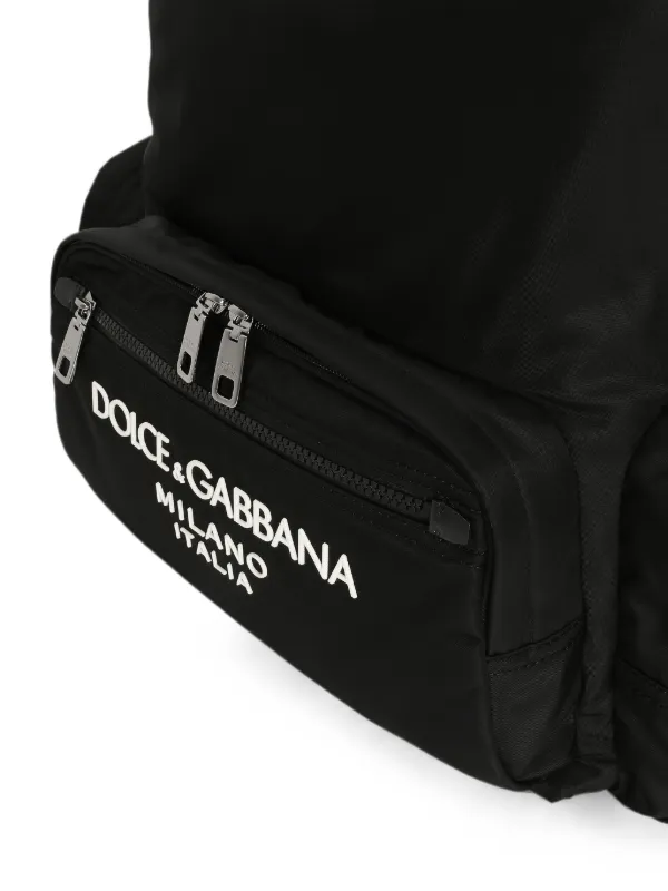 Dolce & Gabbana logo-stamp Backpack | Black | FARFETCH