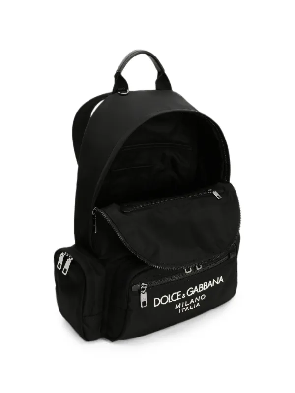Dolce & Gabbana logo-stamp Backpack | Black | FARFETCH