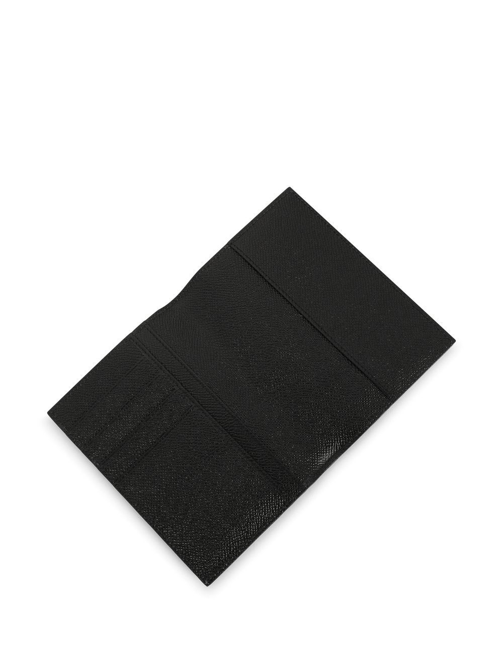 Shop Dolce & Gabbana Logo-tag Leather Passport Holder In Black