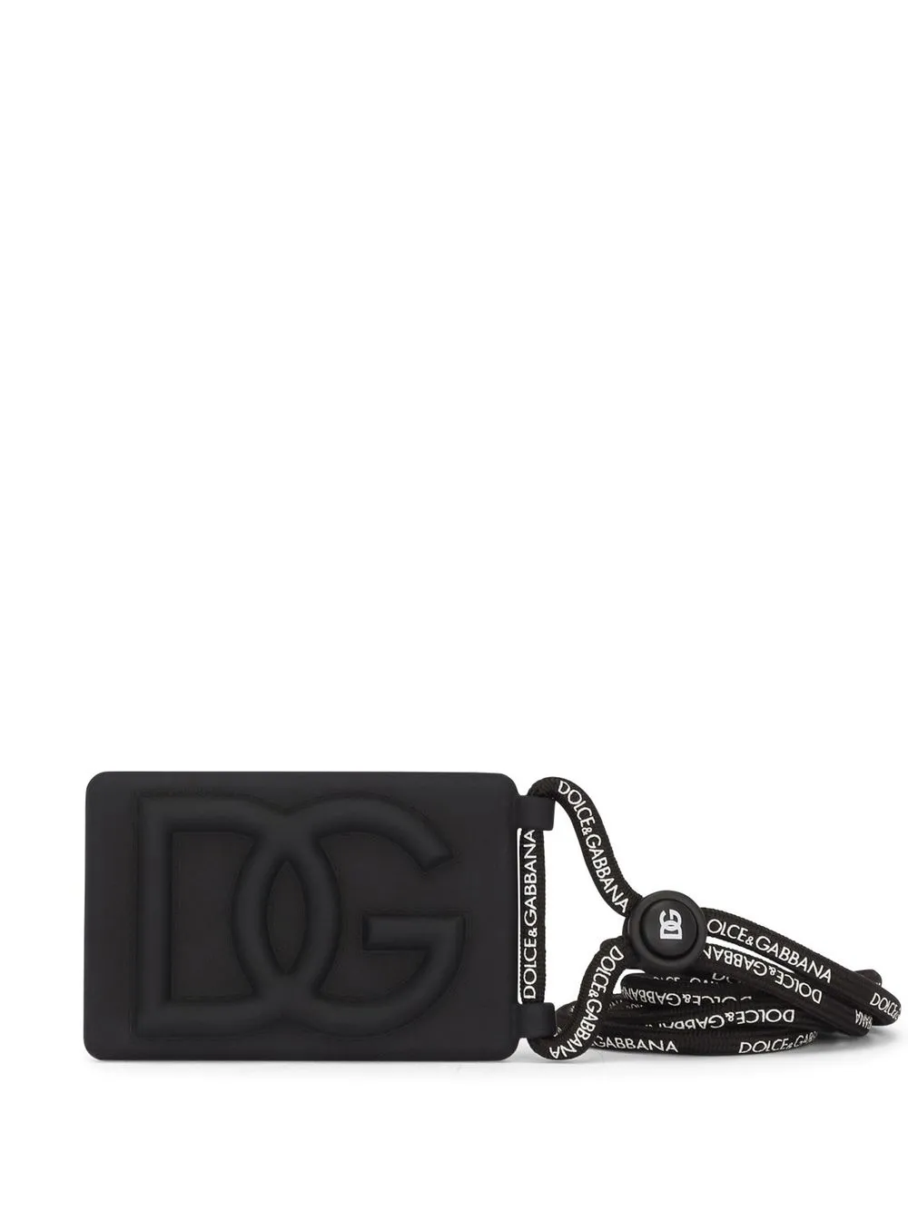 

Dolce & Gabbana logo-embossed strap cardholder - Black