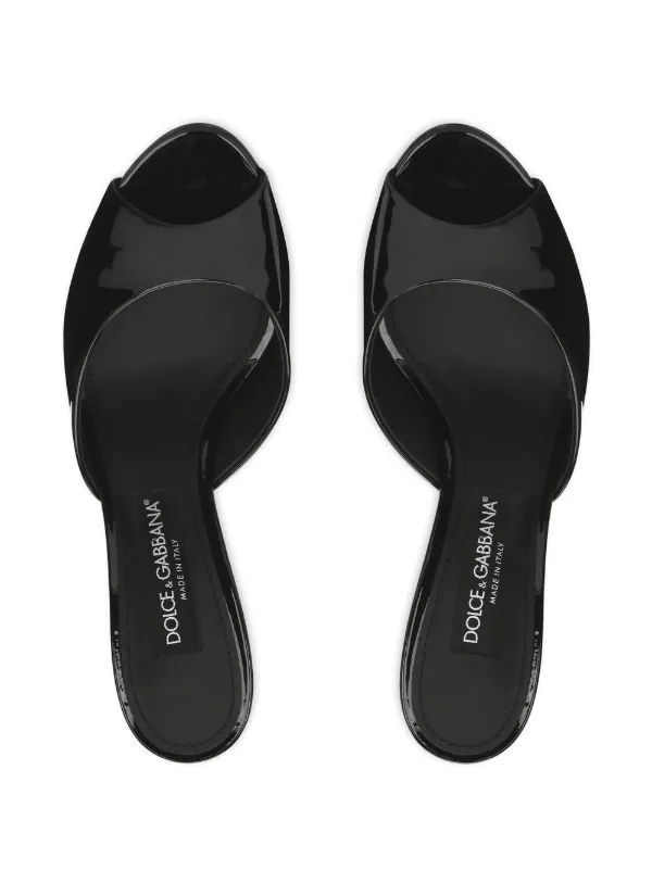Dolce & Gabbana 60mm Patent Leather Mules | Black | FARFETCH