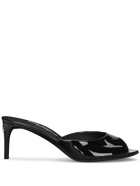 Dolce & Gabbana logo-plaque open-toe mules