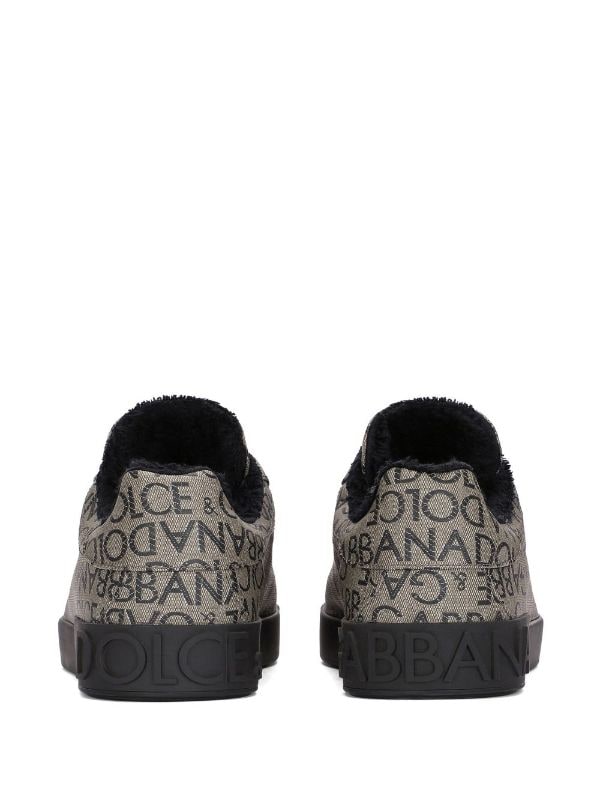 Dolce and gabbana logo sales print sneakers