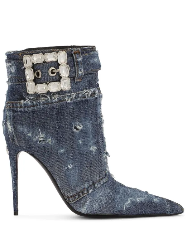 Denim on sale ankle boots