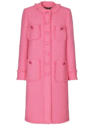 Dolce & Gabbana ツイード シングルコート | ピンク | FARFETCH JP