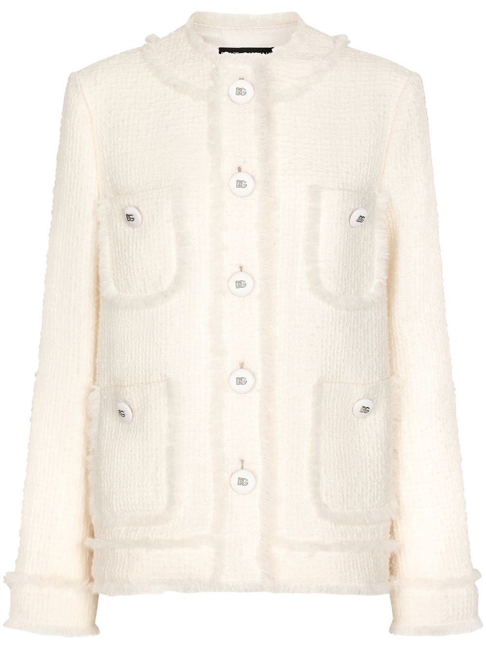 

Dolce & Gabbana bouclé tweed jacket - Neutrals