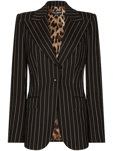 Dolce & Gabbana pinstriped single-breasted blazer