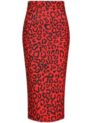 Pencil skirt hotsell leopard print