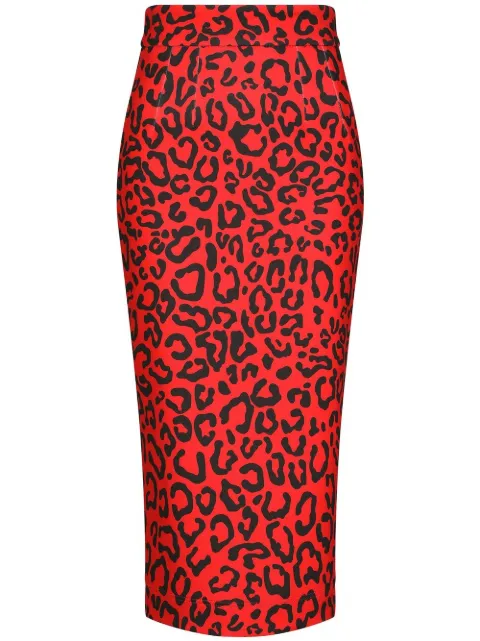 Dolce & Gabbana leopard-print pencil skirt