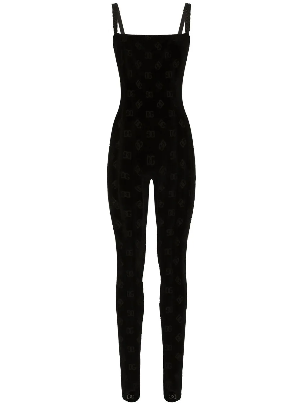 

Dolce & Gabbana jumpsuit con logo estampado - Negro
