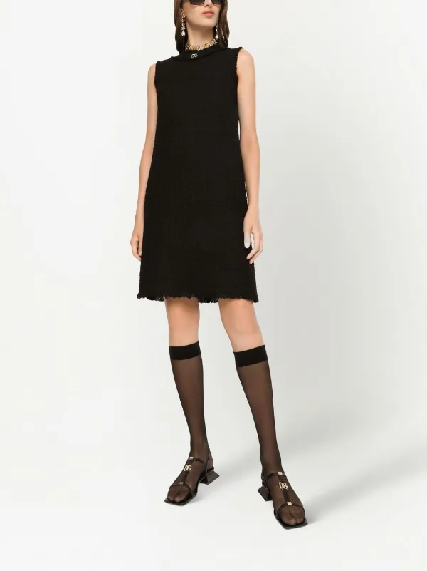 ドルチェアンドガッバーナツィードワンピースブラック