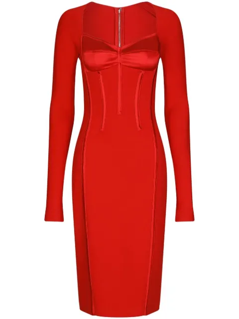 Dolce & Gabbana vestido estilo corsé manga larga 