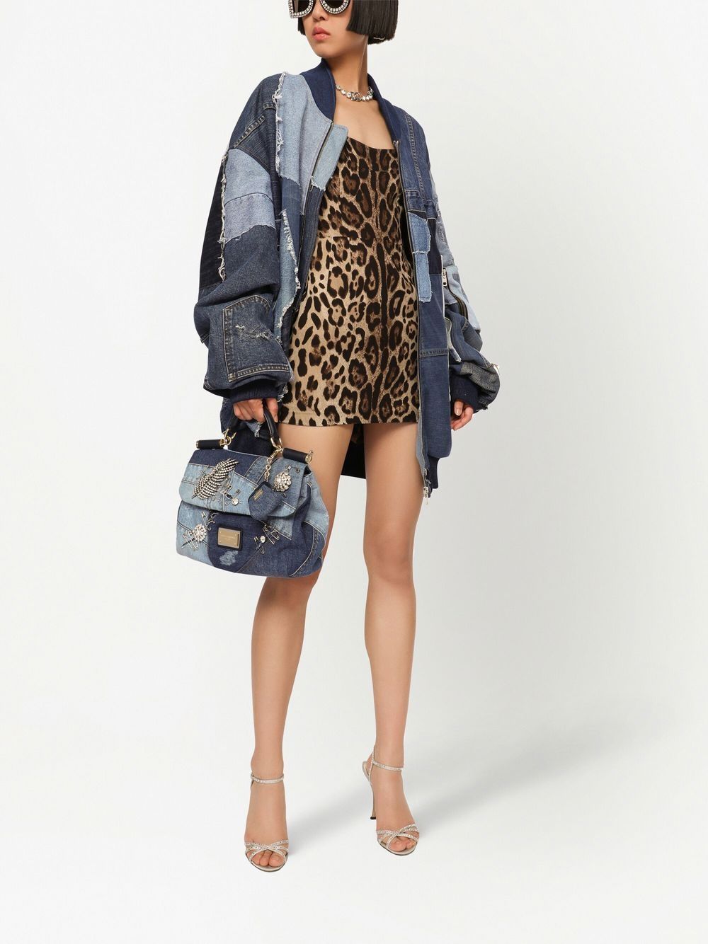 Dolce & Gabbana Mini-jurk met luipaardprint - Bruin