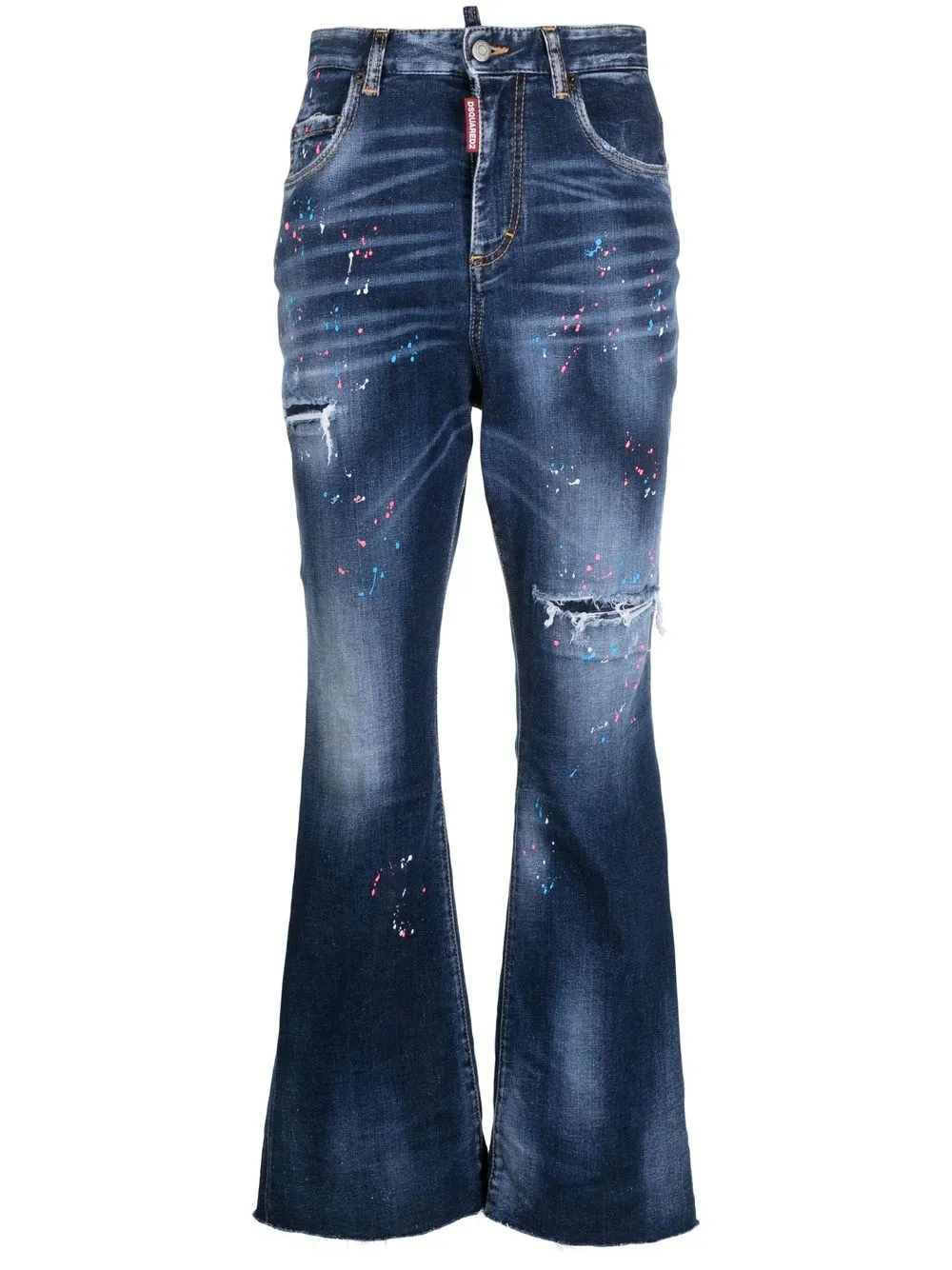 

Dsquared2 jeans acampanados con efecto envejecido - Azul