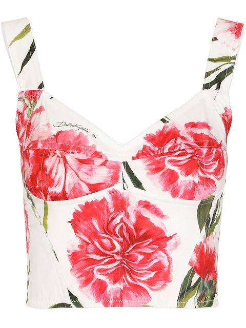 Dolce & Gabbana floral-print bodice top 