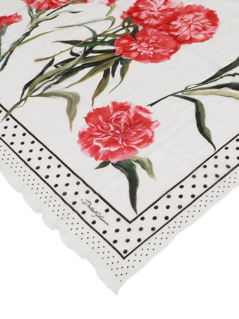Shop Dolce & Gabbana Floral-print Silk Scarf In White