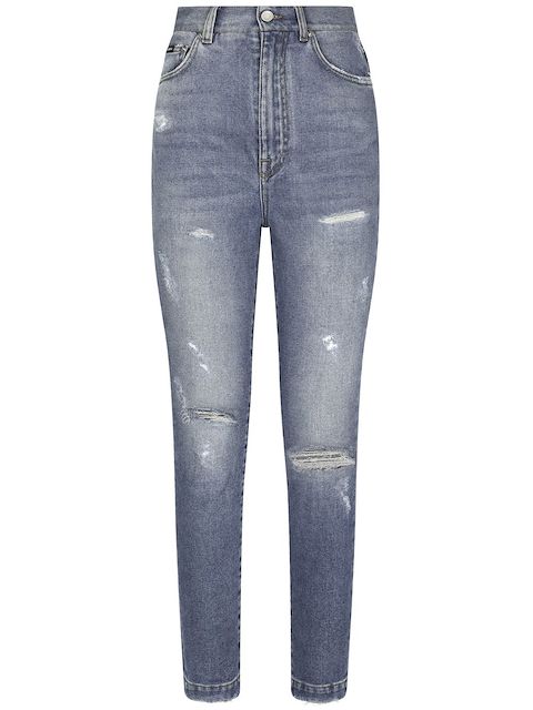 Dolce & Gabbana distressed slim-fit jeans