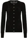 Dolce & Gabbana lace-panel cashmere-silk cardigan - Black