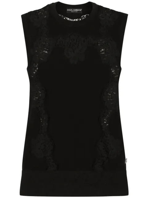 Dolce & Gabbana Maglione con inserti in pizzo