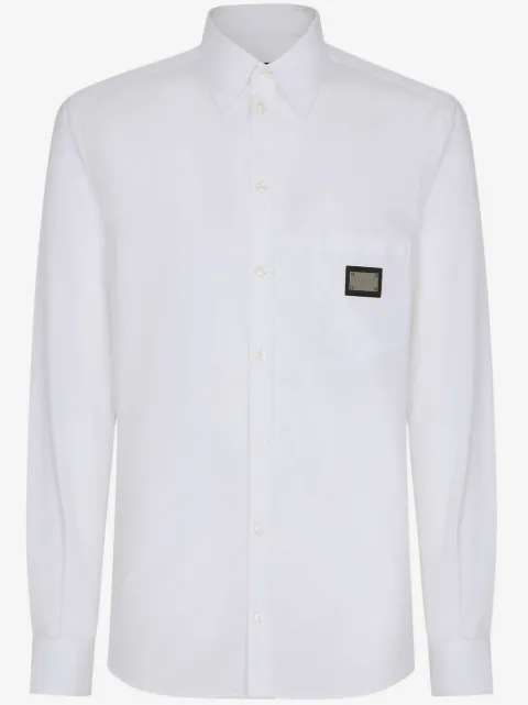 Dolce & Gabbana logo-plaque pocket shirt