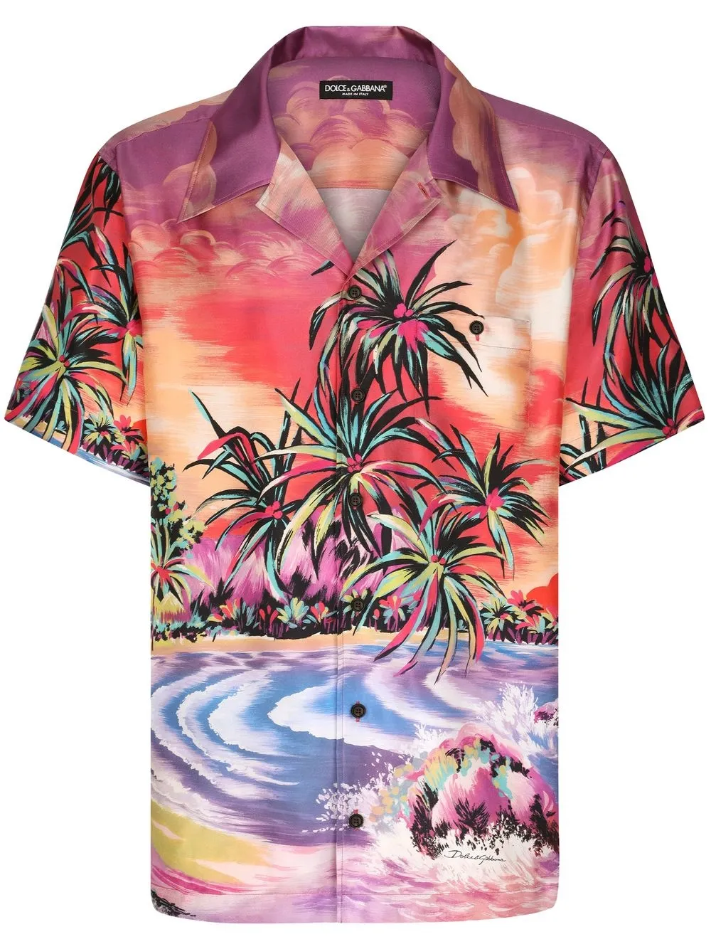

Dolce & Gabbana camisa con estampado gráfico - Rosado