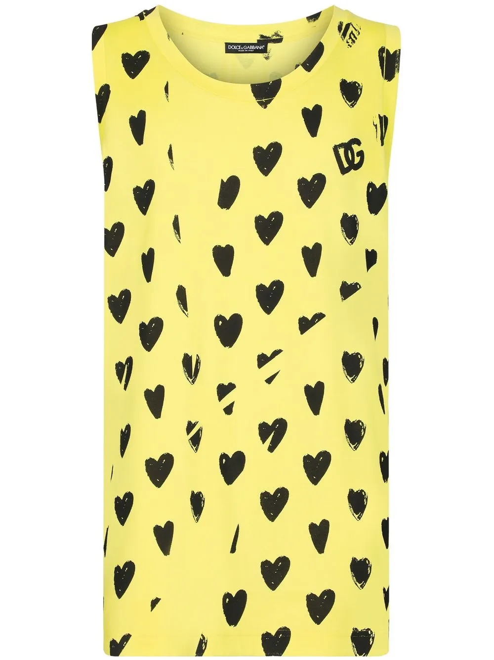 

Dolce & Gabbana chaleco con corazón estampado - Amarillo