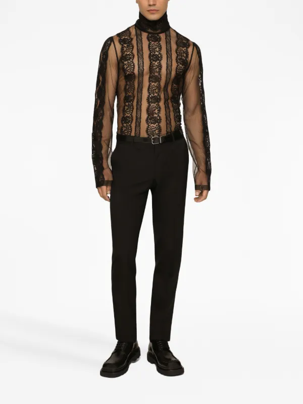 Versace mens shop lace shirt