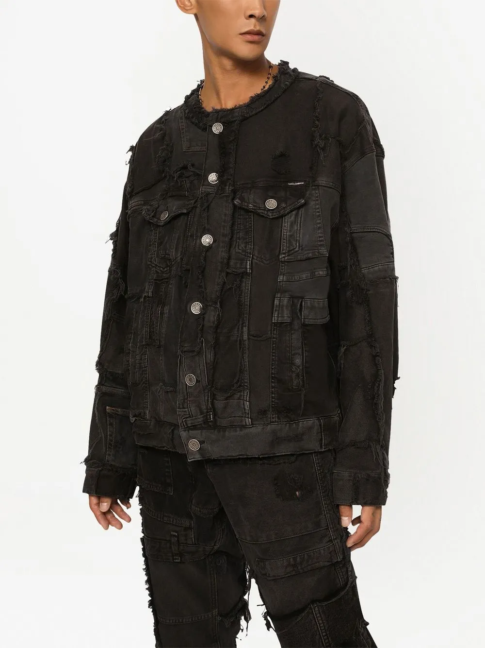 Dolce & Gabbana distressed-effect Denim Jacket - Farfetch