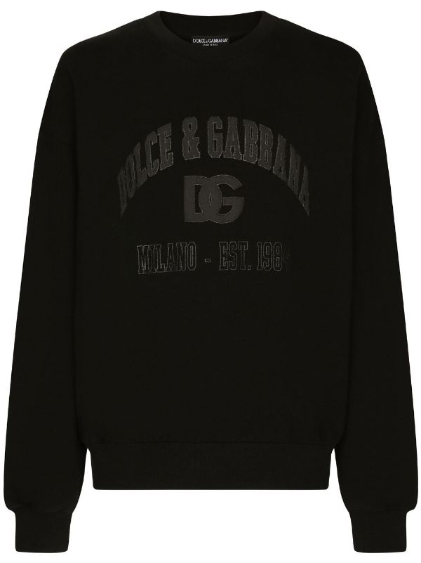 【美品】Dolce \u0026 Gabbana ロゴパッチクルーネックスウェット【52】