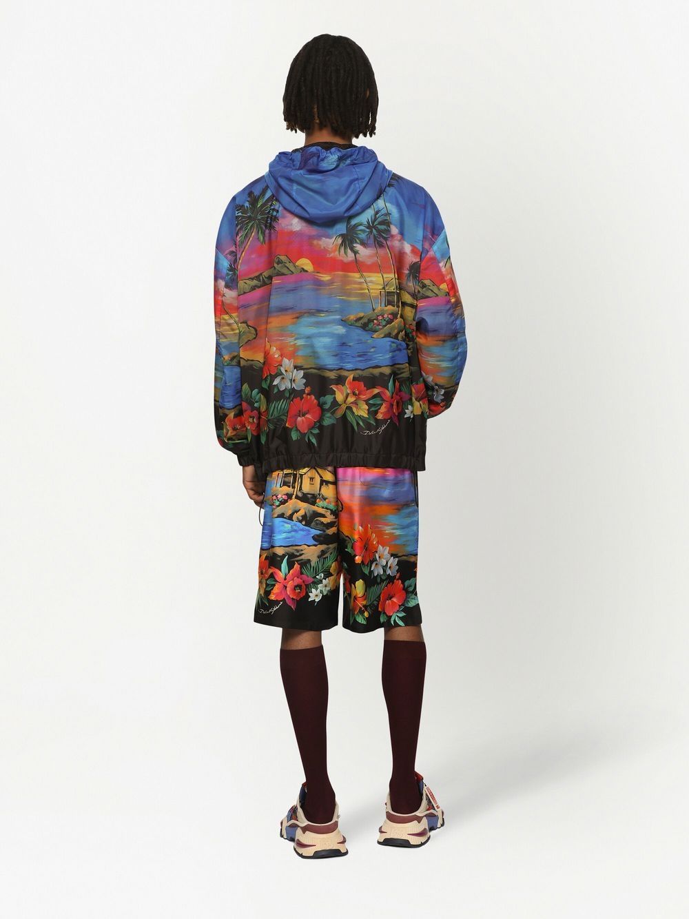 Shop Dolce & Gabbana Graphic Print Jacket In Multicolour